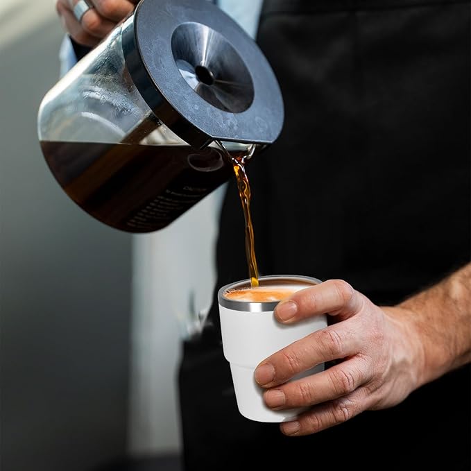 CHLJAR Espresso Cups, 6oz Insulated Espresso Cup Set of 2, Espresso Shot Cups - Image 6