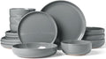 Famiware Milkyway 16-Piece Stoneware Plates and Bowls, Dark Gray | Dinnerware by Famiware