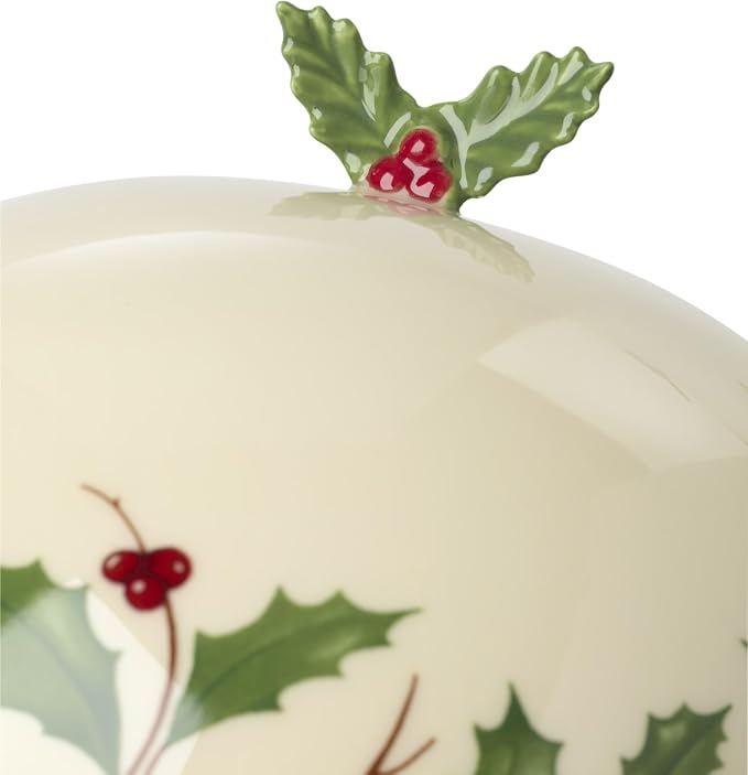 Lenox Holiday Small Porcelain Christmas Covered Serving Dish | - Image 3