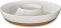 Mora Ceramic Chips and Dip Serving Tray: Large Divided Party Bowl Set by MORA