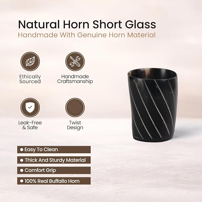Handicrafts Home Viking Horn Shot Glasses Set of 12, Rustic Viking Drinkware - Image 2