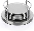 JUXYES Set of 6 Stainless Steel Metal Round Coaster by JUXYES