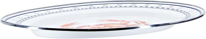 Golden Rabbit Enamelware Oval Platter, 12 x 16in, Crab House | 12 x 16in - Image 2