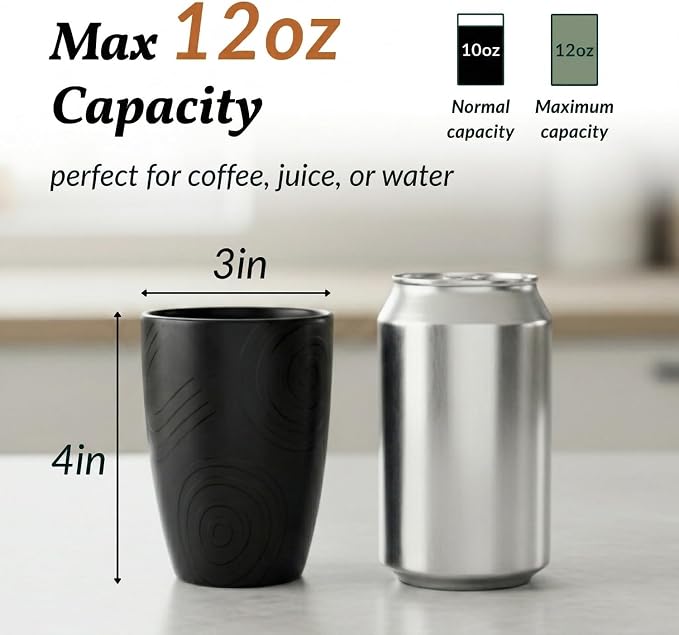 Homienly Wheat Straw Cups Drinking Glasses Set of 6, Unbreakable Plastic Cups - Image 2
