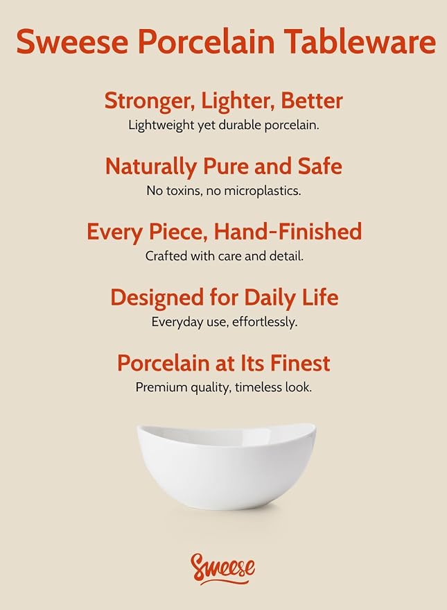 Sweese 42oz Porcelain Serving Bowls - Image 7