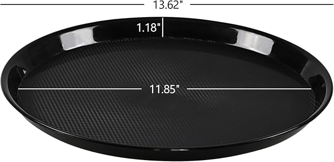 Black Round Serving Trays - Image 2