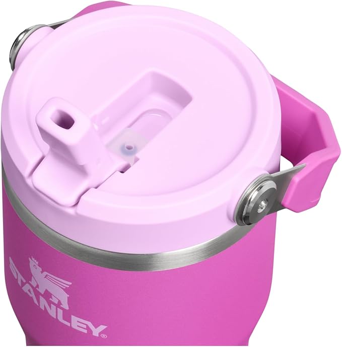 STANLEY IceFlow 2.0 Flip Straw Tumbler, 20 oz, Dark Blossom | Easy Carry Handle - Image 2