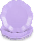 NatNarr 30 Pcs Light Purple Paper Plates, 9 Inch Scalloped Lavender Plates | by NatNarr