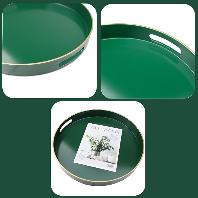 Green Round Decorative Tray - Image 5