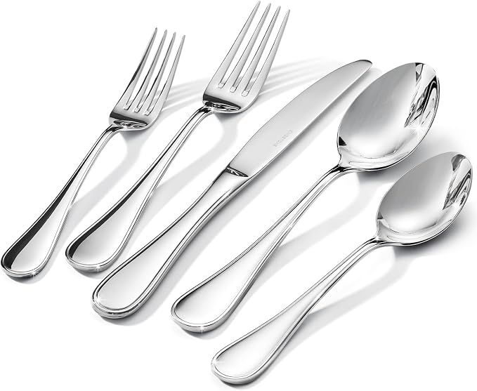 65 Piece Silverware Set for 12 by KINGSTONE