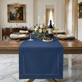 Signature Linen™ by D'Moksha Navy Blue Table Runner 120 Inches Long, 100% Pure by DMokshaHomes