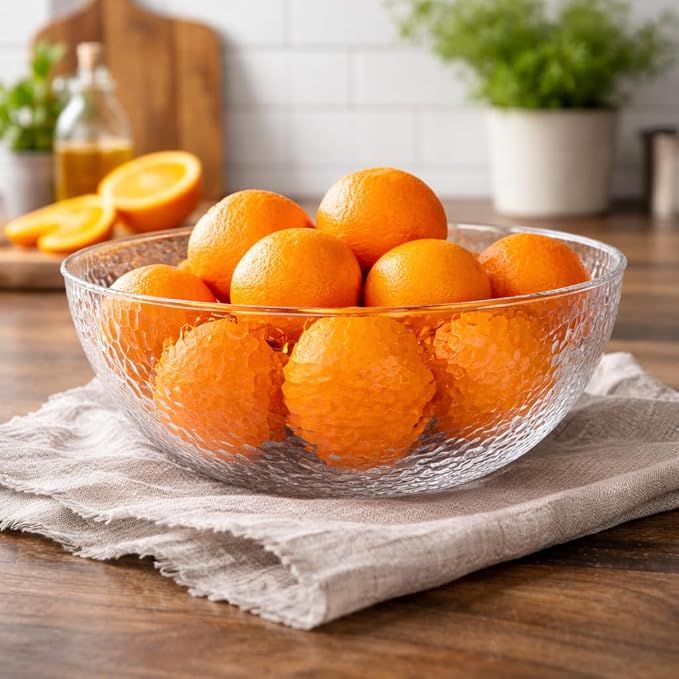 Lillian Collection Hammered Plastic Serving Bowl - Image 2