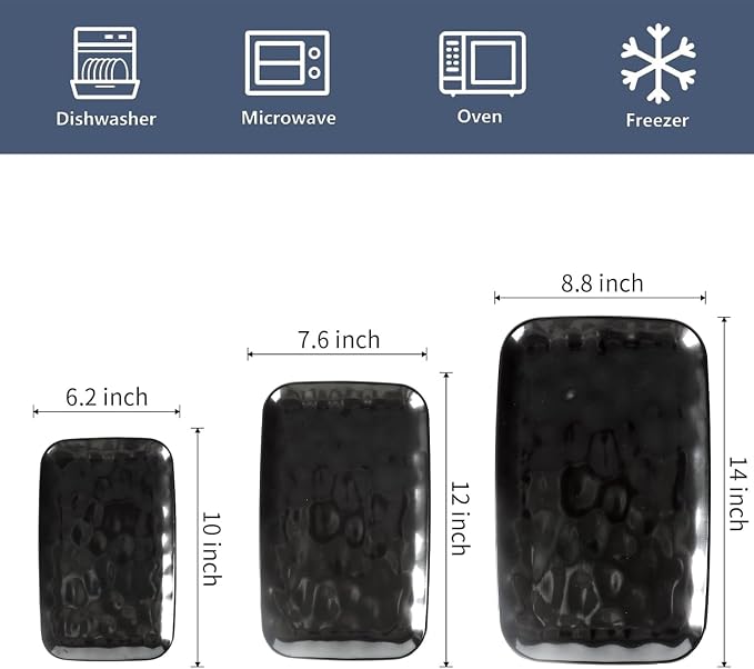 vicrays Ceramic Rectangle Serving Platters - Image 2