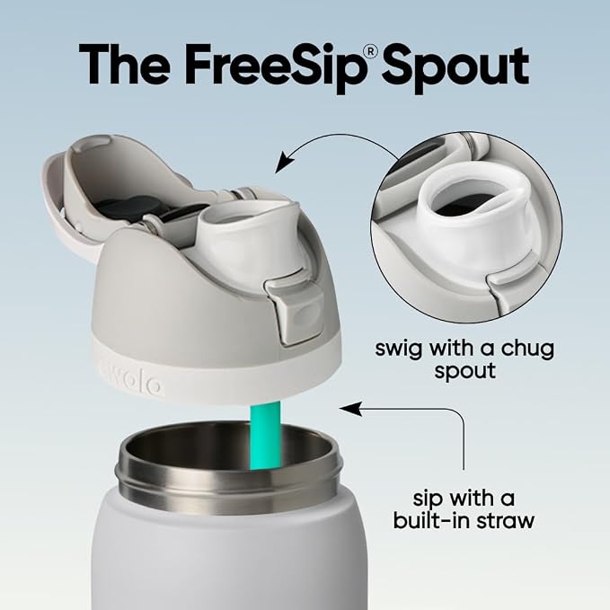 Owala FreeSip Stainless Steel Water Bottle 32 oz Iced Breeze - Image 2