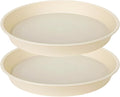 2 Pack of 10 inch Plant Saucer Gray, Heavy Duty Plastic Plant Saucer 10 inch by Bleuhome