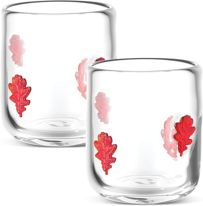 SiliFine Icon Juice Glasses, 14oz Stemless Wine Drinking Juice Glass Cup by SiliFine