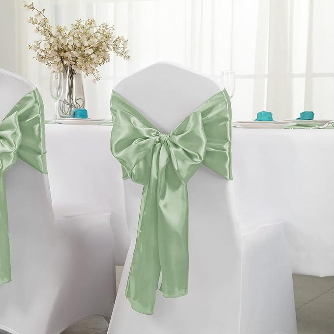 Horbaunal 12 Pack Sage Green Satin Table Runner 12 x 108 Inch | Smooth Table - Image 3
