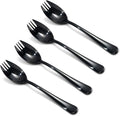 Alata Black Mirror Sporks 8-Pack Set Stainless Steel Sporks, 7.4 Inches Long by Alata