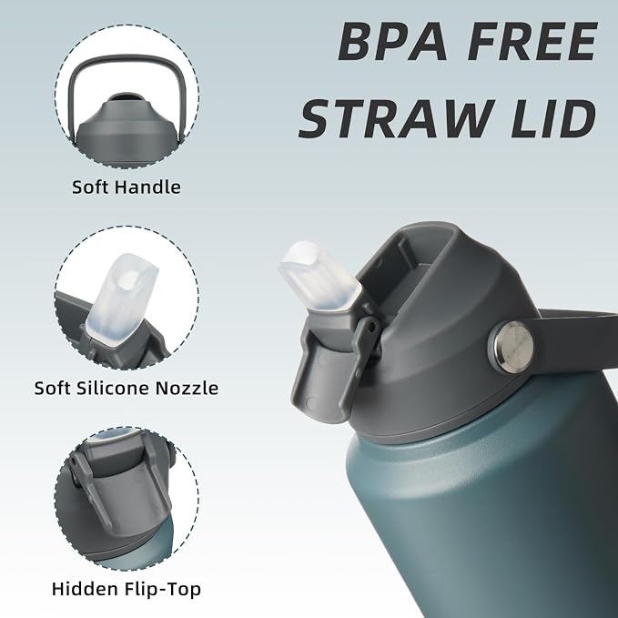 BJPKPK 32oz Insulated Water Bottle, Stainless Steel Bottle - Image 2