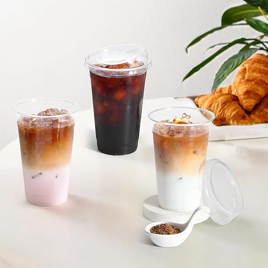 AOZITA 100 Pack 24 oz Disposable Plastic Cups - Image 6