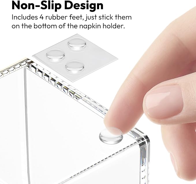 Acrylic Napkin Holder, Bathroom Vertical Guest Towel Holder 1 Pack | Waterproof - Image 6