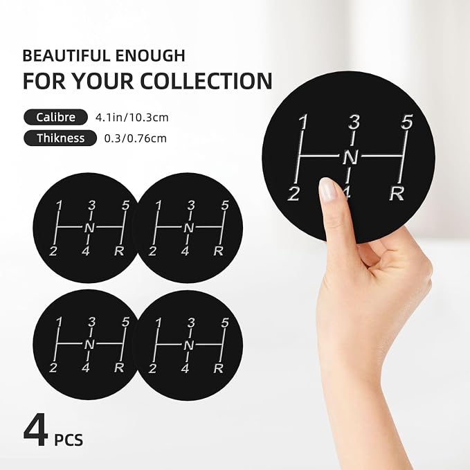 Racing Car Coasters Set of 4, Absorbent Ceramic Drink Coasters Cup Mat - Image 3