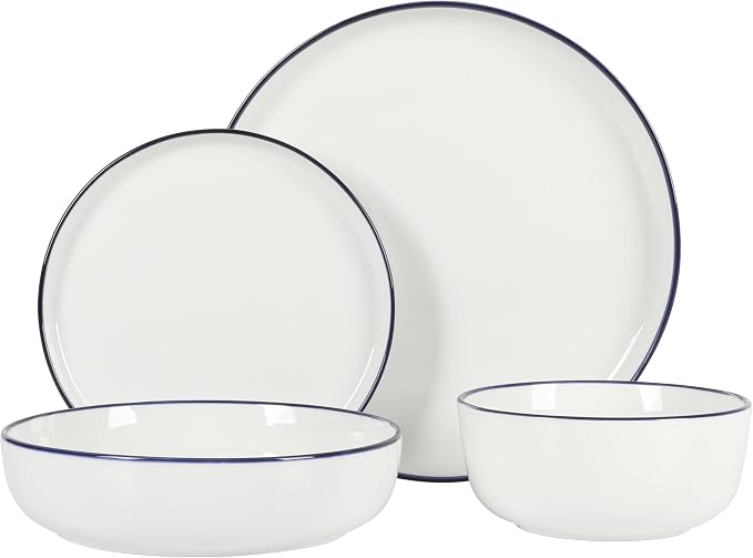 Gibson Home Oslo 16-Piece Porcelain Ceramic Chip & Scratch Resistant Dishes - Image 4