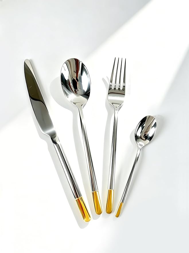 IKXO 16-Piece Stainless Steel Flatware Set by IKXOLifeswhispersweresonate