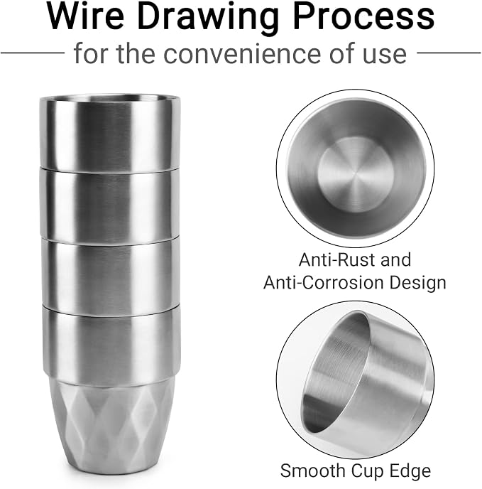 Beasea Stainless Steel Cups 10 oz, 12 Pack Bulk Stackable Insulated Stainless - Image 4