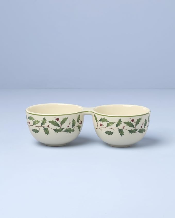 Lenox 898270 Holiday Double Dip Bowl, Christmas Dishes, Festive Serveware - Image 3