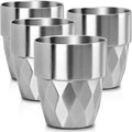 Beasea Stainless Steel Cup, 10 oz Set of 4 Stackable Stainless Steel Insulated by Beasea