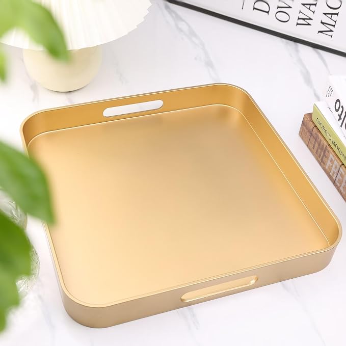 Gold Square Decorative Tray - Image 4