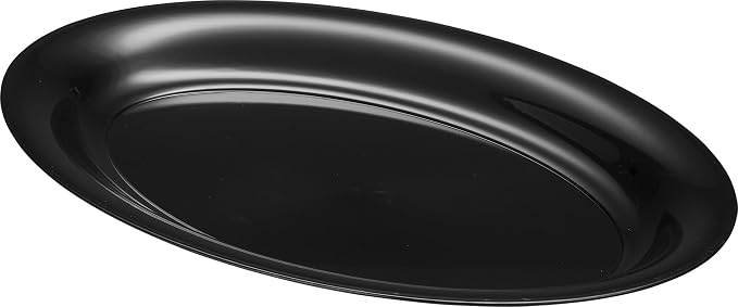 PLASTICPRO Plastic Oval Serving Trays 11 X 16 Oval Serving Platters Disposable by PLASTICPRO