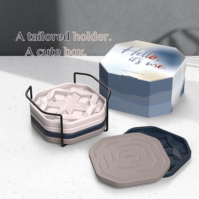 UMIRRO Silicone Drink Cup Coasters Set of 6 - Image 5