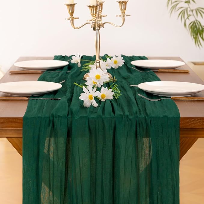 Cheesecloth Table Runner Summer Boho Wedding Birthday Party Home Decor | - Image 5