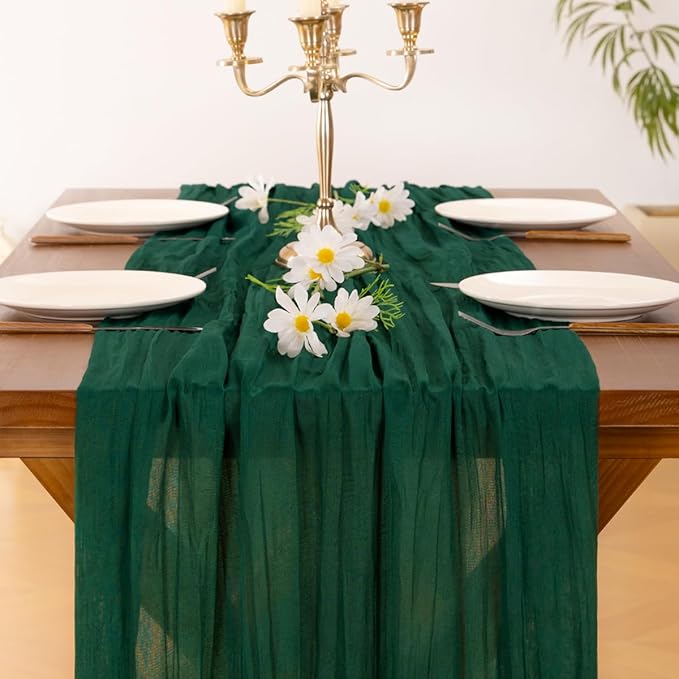 Cheesecloth Table Runner Summer Boho Wedding Birthday Party Home Decor | - Image 2