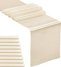 10-Pack Satin Table Runner Champagne 12 x 108 inches Long, Table Runners by Hahuho