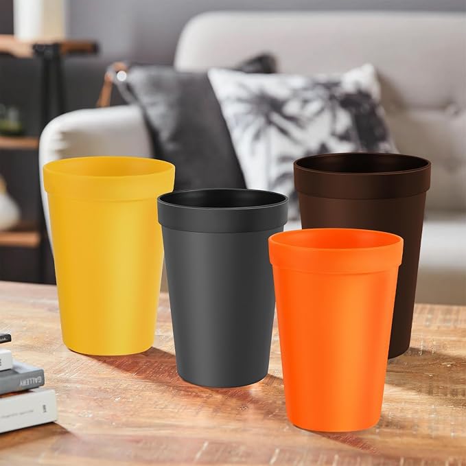 8-Pack 15.2oz Plastic Cups, BPA-Free Reusable Drinking Cups, Unbreakable PP - Image 6
