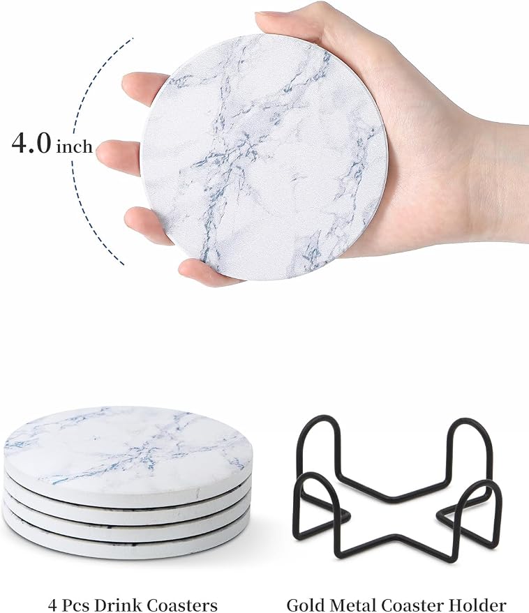 LIFVER Absorbent Coaster Sets of 4, Drink Coasters - Image 7