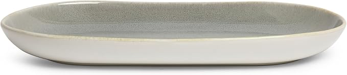 SANGO Resona Moss Serving Platters Set of 2, 14/12 Inch Stoneware Serving Dishes - Image 6