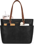 LOVEVOOK Work Tote Bags for Women, Vintage Leather 15.6 Inch Laptop Bag by LOVEVOOK