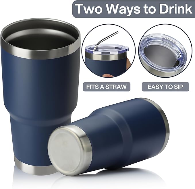 MEWAY 30oz Tumbler Double Wall Vacuum Insulated Travel Mug, Stainless Steel - Image 3