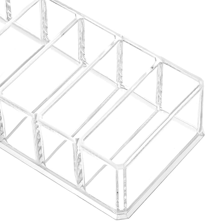 HBlife 2 Pack Clear Acrylic Makeup Compact Organizer, 8 Spaces Vanity Organizer - Image 3