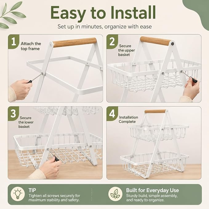 mahueeol 2-Tier Countertop Fruit Basket - Image 5