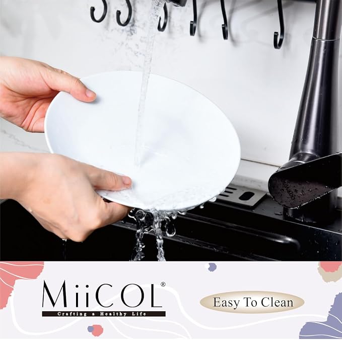 Miicol Ceramic Appetizer Plates Set of 6, Small Dinner Plates, Modern Round - Image 7