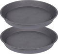 2 Pack of 14 inch Plant Saucer, Heavy Duty Round Plastic Plant Water Tray by Bleuhome