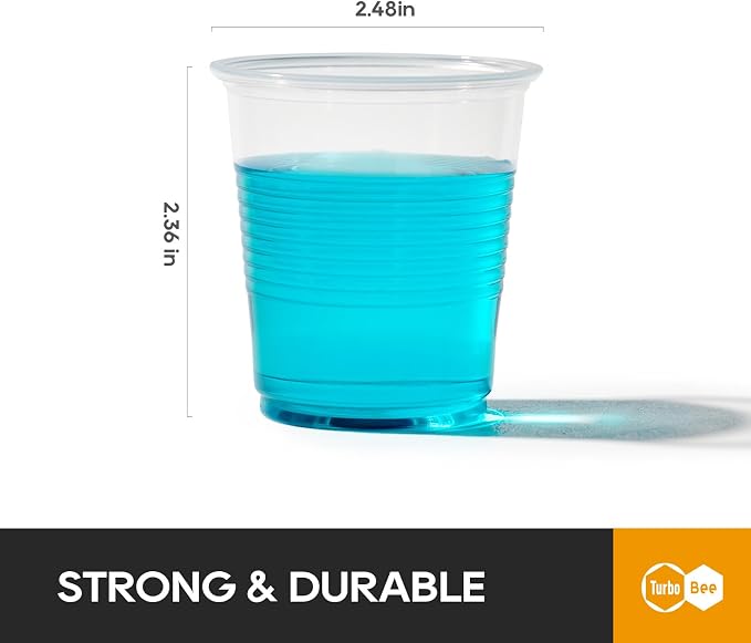 3oz Disposable Plastic Cups 500 Pack, Small Mouthwash Cups, Bulk Sample Tumblers - Image 2