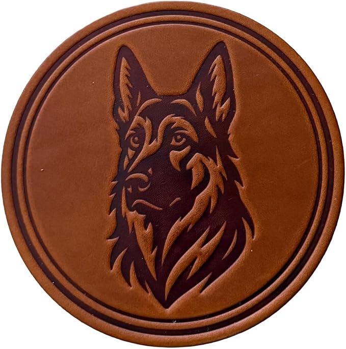 Dog Breed Leather Coasters – Premium Full Grain Table Protectors - Image 2