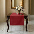 Signature Linen™ by D'Moksha Red Table Runner 48 Inches, 100% Pure Linen by DMokshaHomes