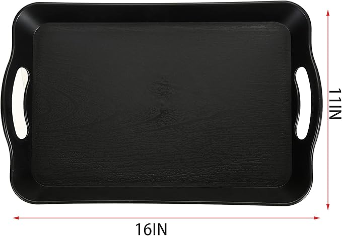 Cedilis 3 Pack Black Serving Trays - Image 2